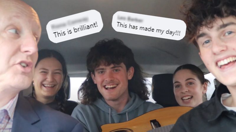 NZ highschoolers rope their principal into 'wholesome' carpool karaoke video
